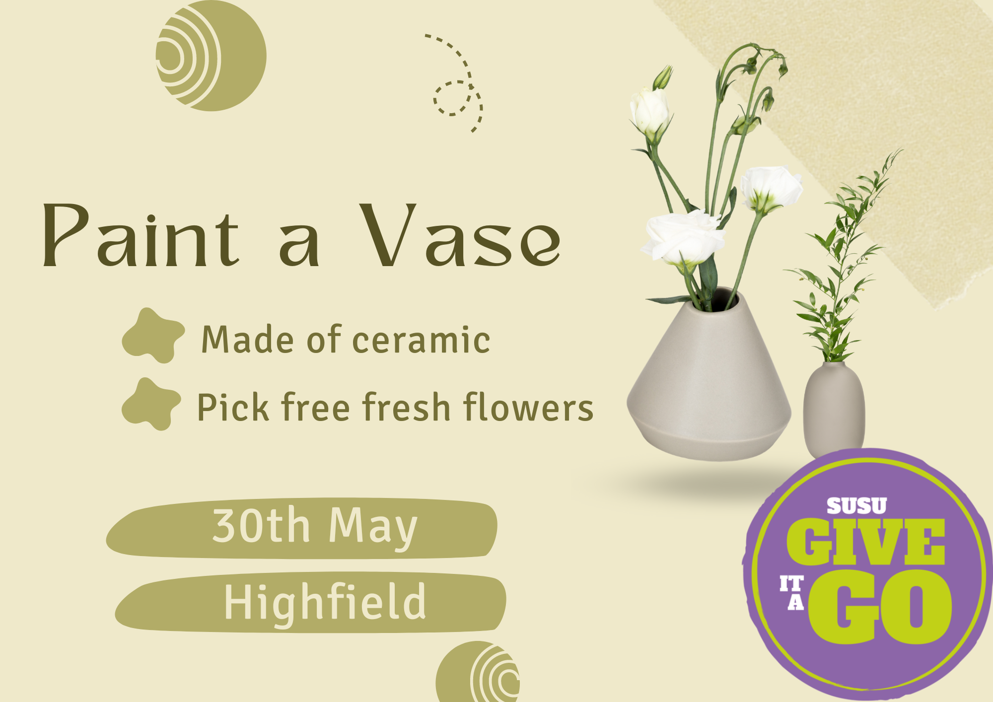GIAG Crafternoon: Paint a Vase at Highfield (YAMT)